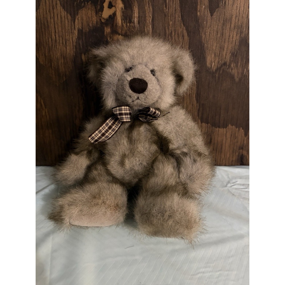 Russ Jefferson Teddy Bear Plush Frosted Brown White 10.5"